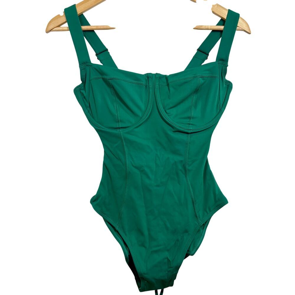 NWT TA3 Lifty Emerald Underwire Corset One Piece Swimsuit Sz XS Regular Long H/I